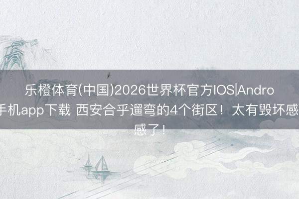 乐橙体育(中国)2026世界杯官方IOS|Android手机app下载 西安合乎遛弯的4个街区！太有毁坏感了！