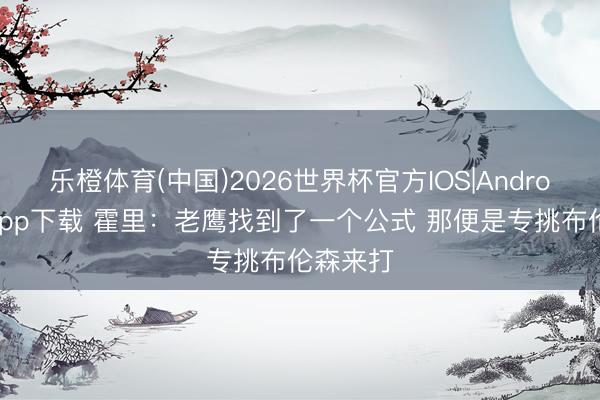 乐橙体育(中国)2026世界杯官方IOS|Android手机app下载 霍里：老鹰找到了一个公式 那便是专挑布伦森来打