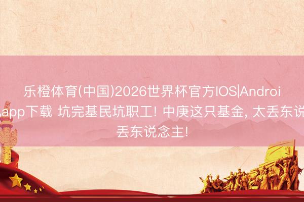 乐橙体育(中国)2026世界杯官方IOS|Android手机app下载 坑完基民坑职工! 中庚这只基金， 太丢东说念主!