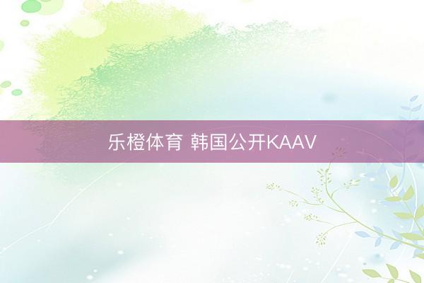 乐橙体育 韩国公开KAAV