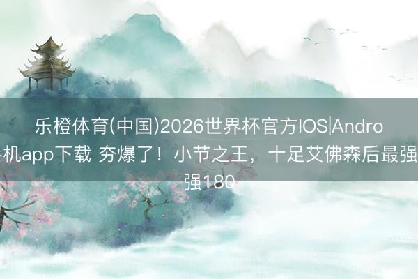 乐橙体育(中国)2026世界杯官方IOS|Android手机app下载 夯爆了！小节之王，十足艾佛森后最强180