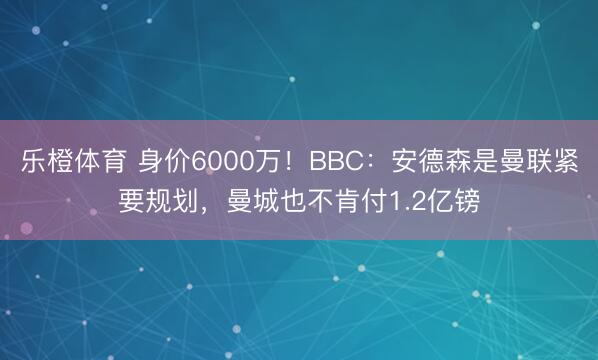 乐橙体育 身价6000万！BBC：安德森是曼联紧要规划，曼城也不肯付1.2亿镑